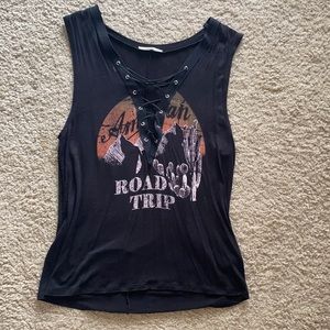 Lace-up Tank Top